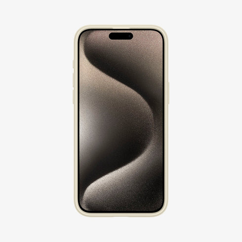 ACS07209 - iPhone 15 Series Ultra Hybrid Case in Natural Titanium showing the back